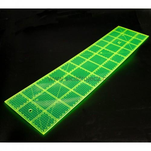 Patchworkové pravítko - 15x60 cm - fluo
