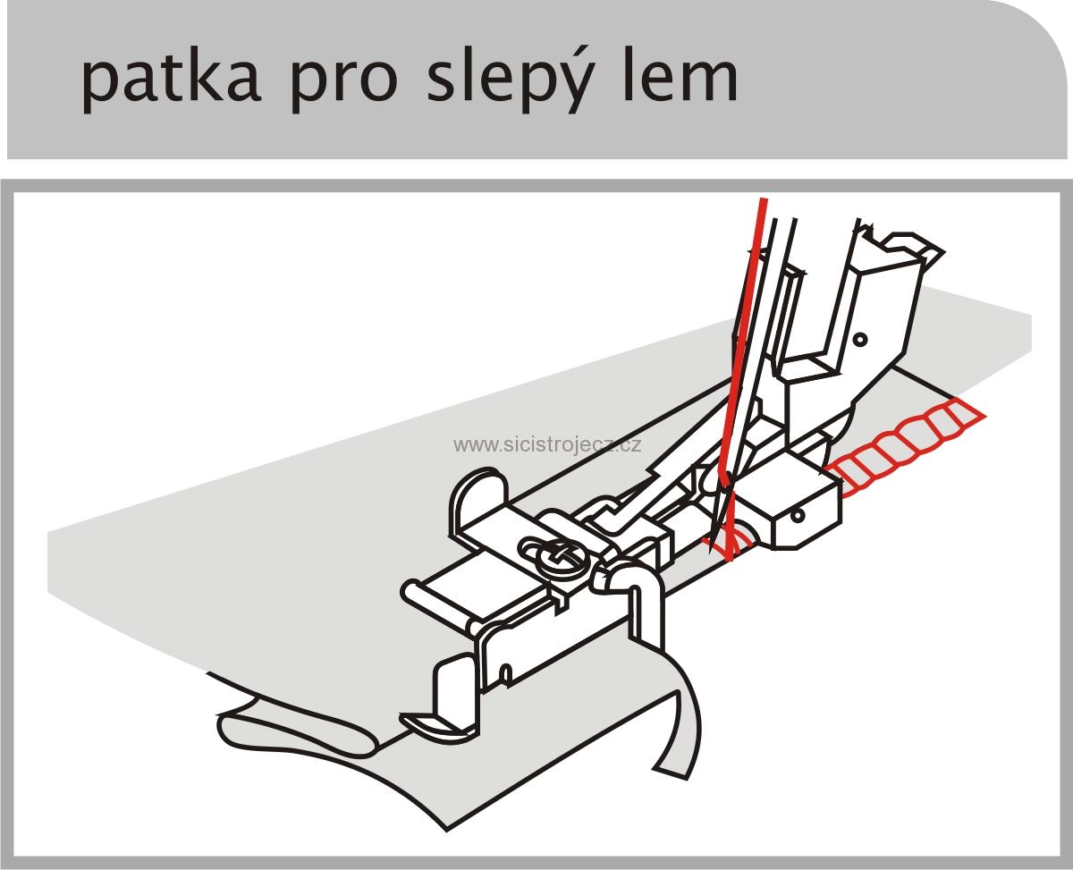 Patka na slepý steh - univerzální patka pro Overlock