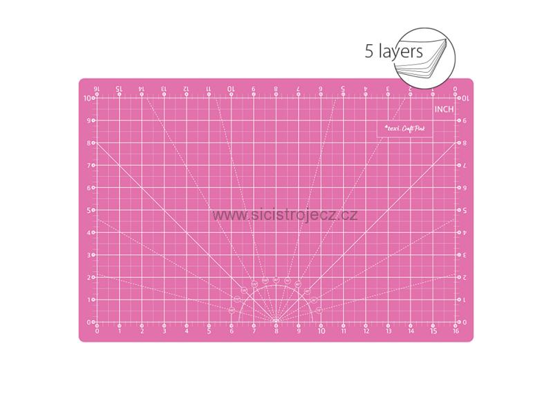 Řezací podložka TEXI PINK 45X30