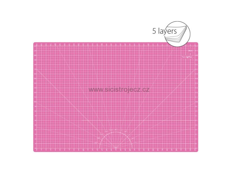 Řezací podložka TEXI PINK 90X60