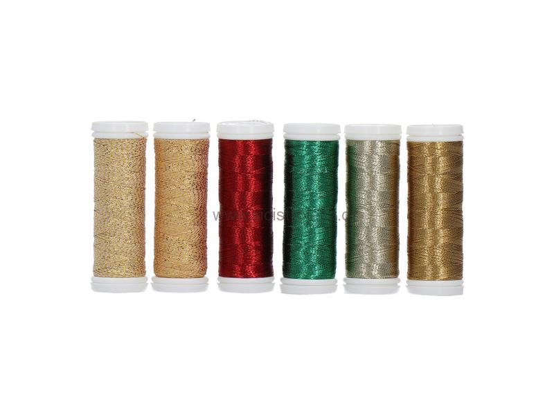 Sestava nití Metallic Earth Silva 30N/150 m a 40N/250 m - 6 barev (zem)