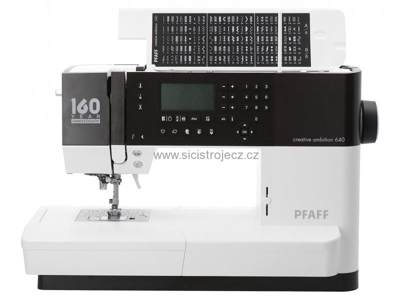 šicí a vyšívací stroj Pfaff Creative Ambition 640 + vyšívací jednotka, velikost stroje XL