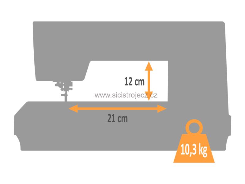 Šicí stroj JANOME SKYLINE S5 AE velikosti XL