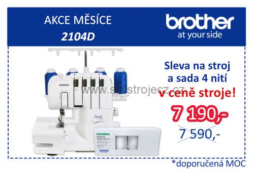 overlock Brother 2104D + sada 4 nití