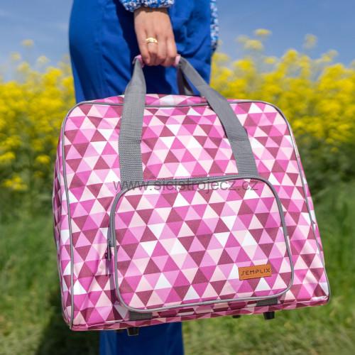 Taška na overlock Diamond Design růžová