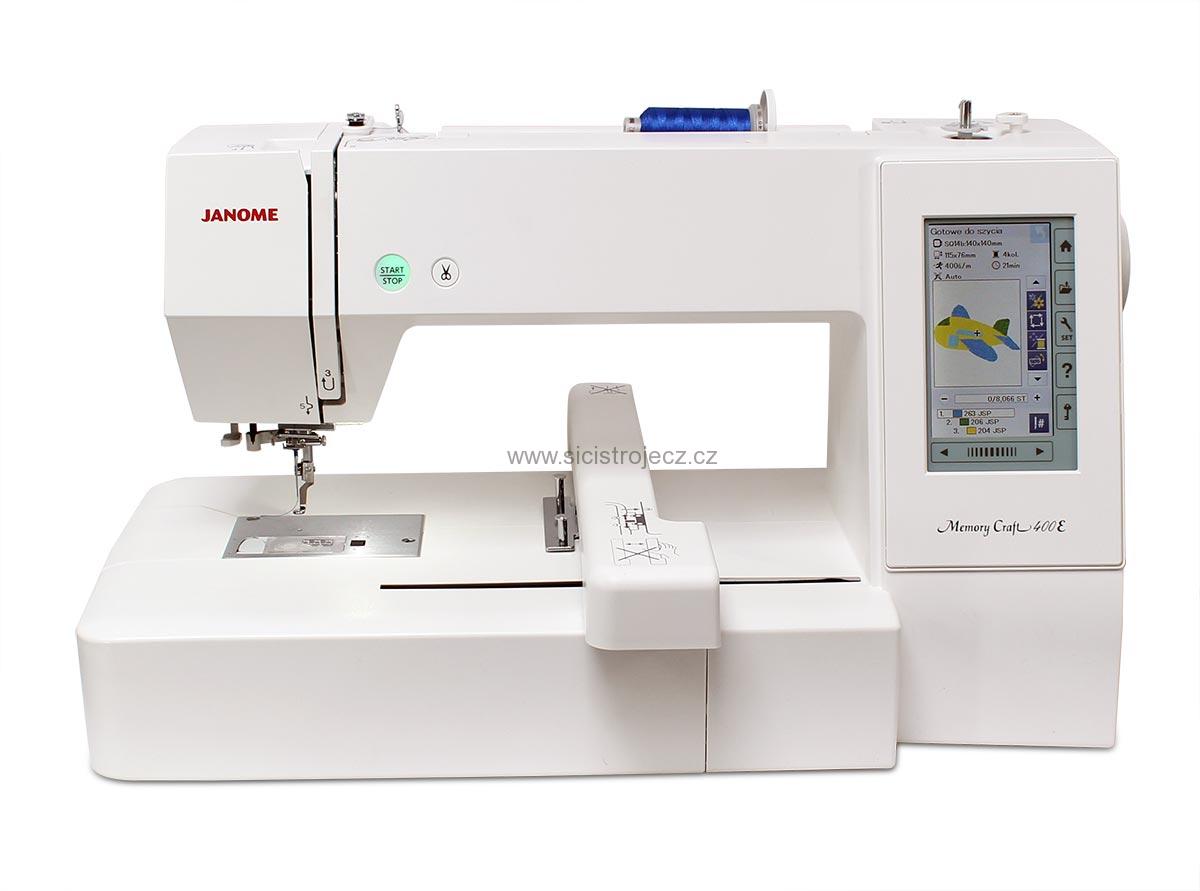 vyšívací stroj Janome MC 400 E + vyšívací sada zdarma