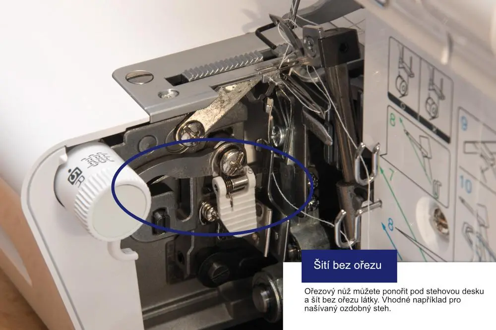 overlock Brother 1034DX + sada 4 nití