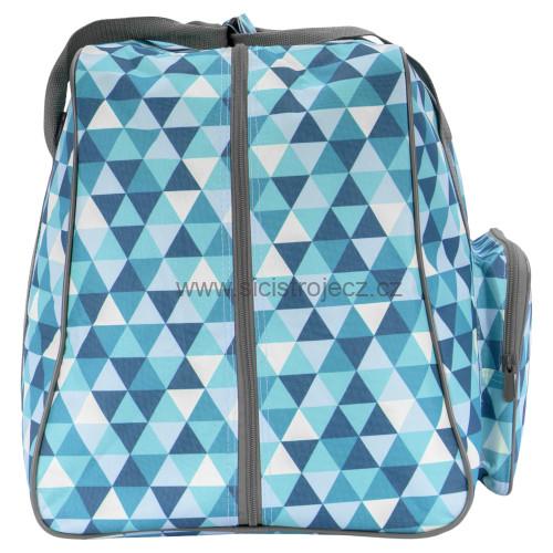 Taška na overlock Semplix Diamond Design (modrá / petrolejová)