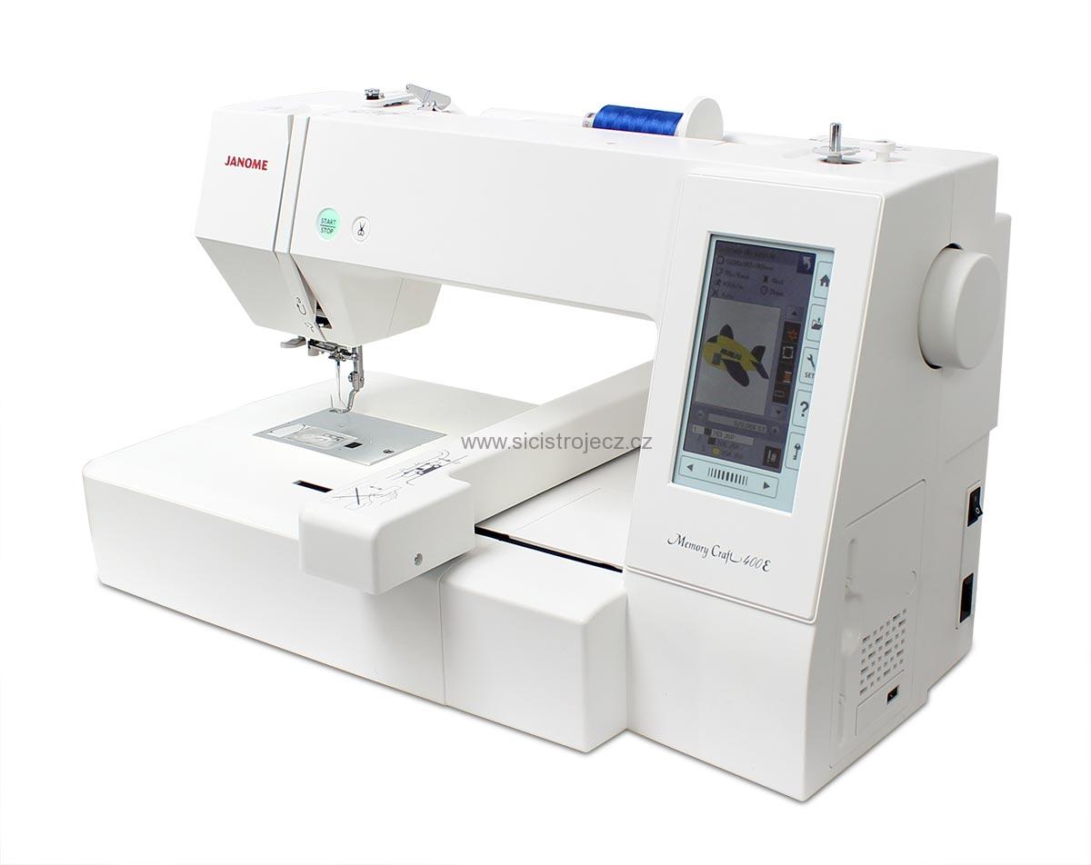 vyšívací stroj Janome MC 400 E + vyšívací sada zdarma