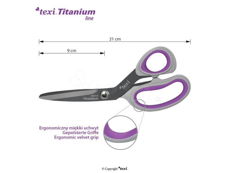 Titanové nůžky TITANIUM TiDuo850