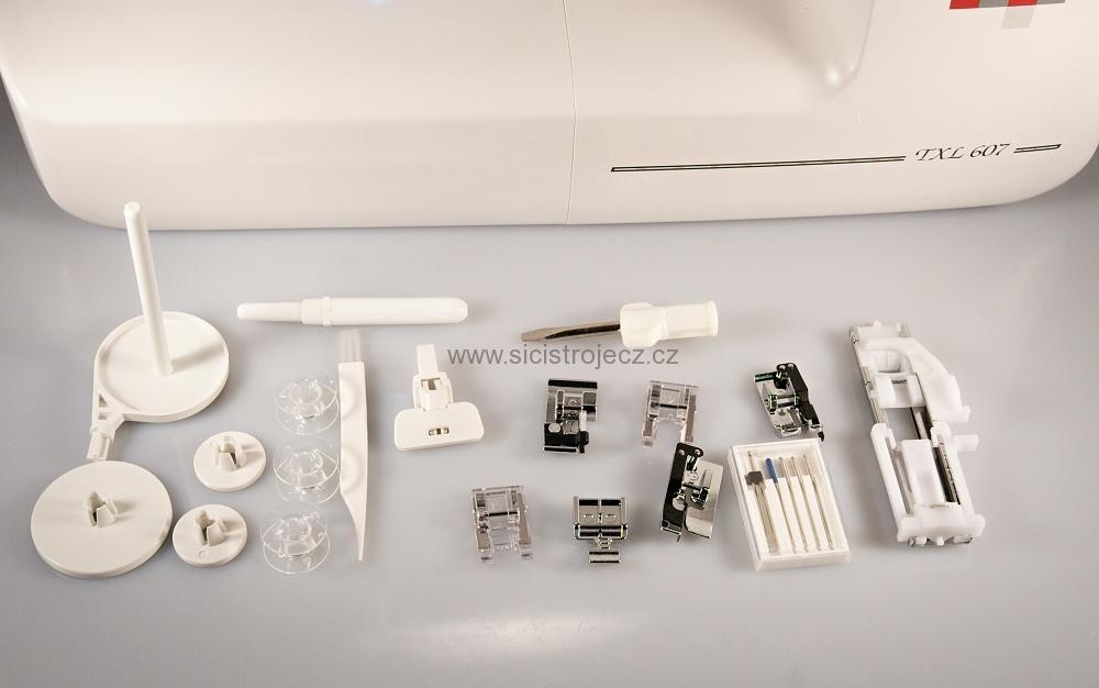 šicí stroj Janome 607 TXL + přídavný stolek