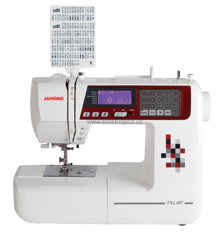 šicí stroj Janome 607 TXL + přídavný stolek