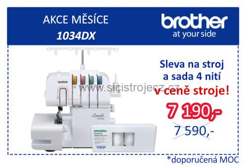 overlock Brother 1034DX + sada 4 nití