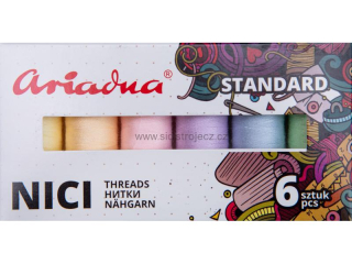 Sestava nití Standard Pastel Talia 120/200 m - 6 barev (pastelové)