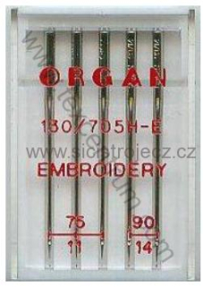 Jehly 130/705H, Organ, EMBROIDERY síla 75-90, 