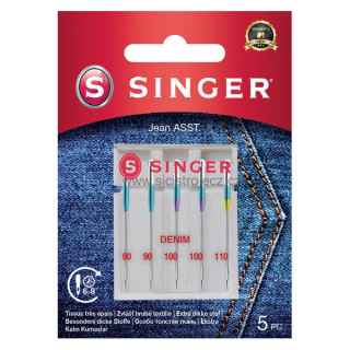 Jehly na džínovinu Singer 5x90-110