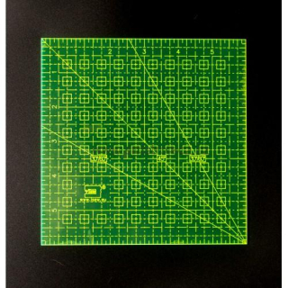 Patchworkové pravítko - 6x6 palců - fluo