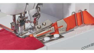 Zakladač pro podehnutý lem pro Coverlock Brother CV 3440a3550