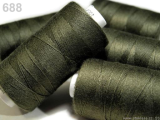 Nitě riflové 200m 35x3 barva 688- khaki