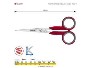 Nůžky KRETZER FINNY ZIPZAP/HOBBY 780213
