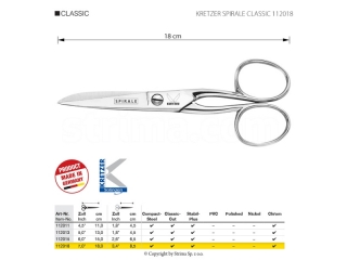 Nůžky KRETZER SPIRALE CLASSIC 112018