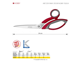 Nůžky KRETZER FINNY ZIPZAP/HOBBY 782024 